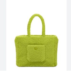 UGG Adrina Fluffy Tote Bag - Lime Green